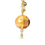 Aretes de botón colgantes con diamantes de 2/3 ct. p.t. y bola de citrino amarillo de 25mm en oro amarillo de 18K, foto 5