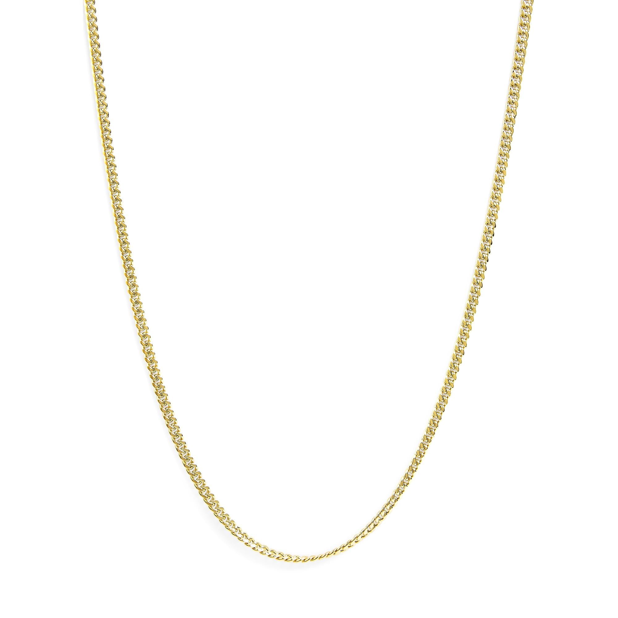 Collar de cadena cubana Miami de 4.5 mm en oro semimacizo amarillo de 14K, foto 1