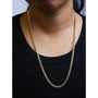 Collar de cadena cubana Miami de 4.5 mm en oro semimacizo amarillo de 14K, foto 5