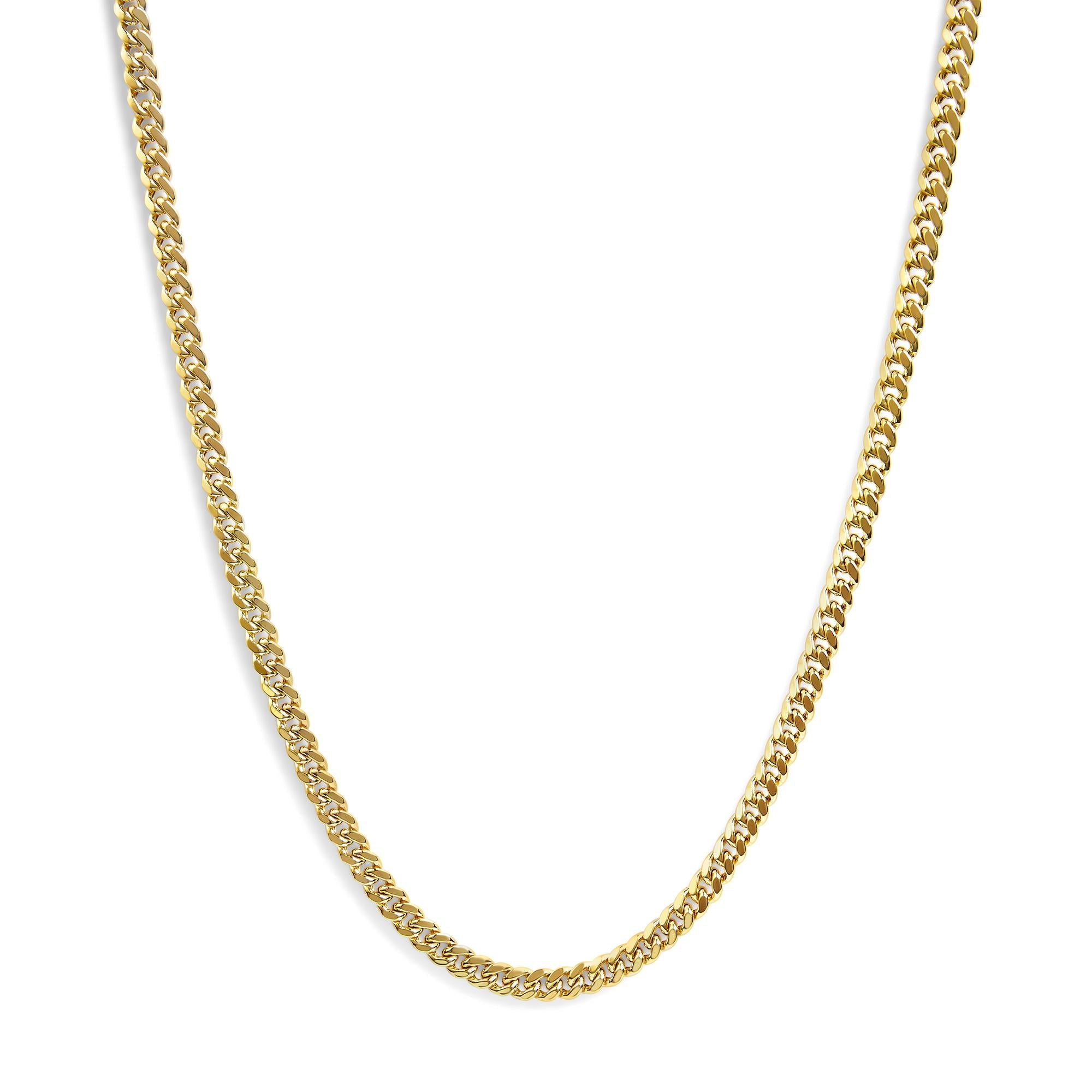 6.1mm Classic Miami Cuban Chain Necklace in Semi-Solid 14K Yellow Gold, photo 1