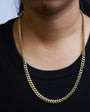 6.1mm Classic Miami Cuban Chain Necklace in Semi-Solid 14K Yellow Gold, photo 8