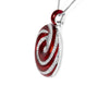 1/2 Ct. T.W. Diamond and Red Enamel Endless Swirl Medallion Pendant Necklace in Sterling Silver, photo 4