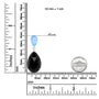 Diamond Accent and Pear-Cut Sky Blue Topaz and Pear-Cut Black Onyx Dangle Drop Pendant Necklace in 18K White Gold, photo 5