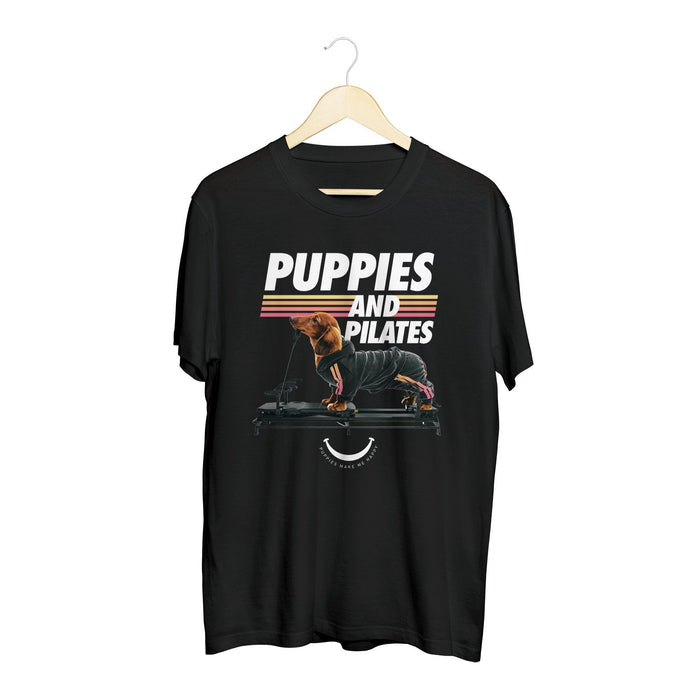 Puppies & Pilates Unisex Tee in black