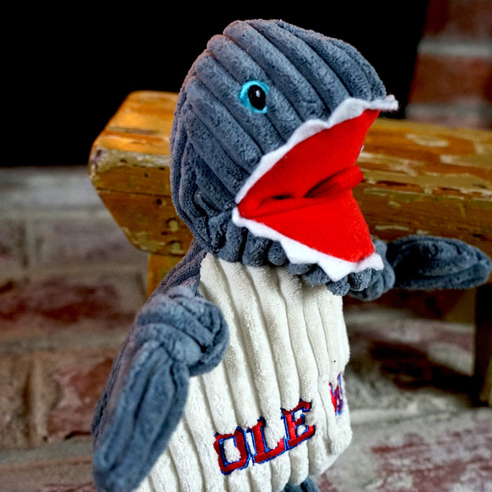 NCAA Ole Miss (U. of Mississippi), Tony Land Shark Knottie Plush Dog Toy, photo 5