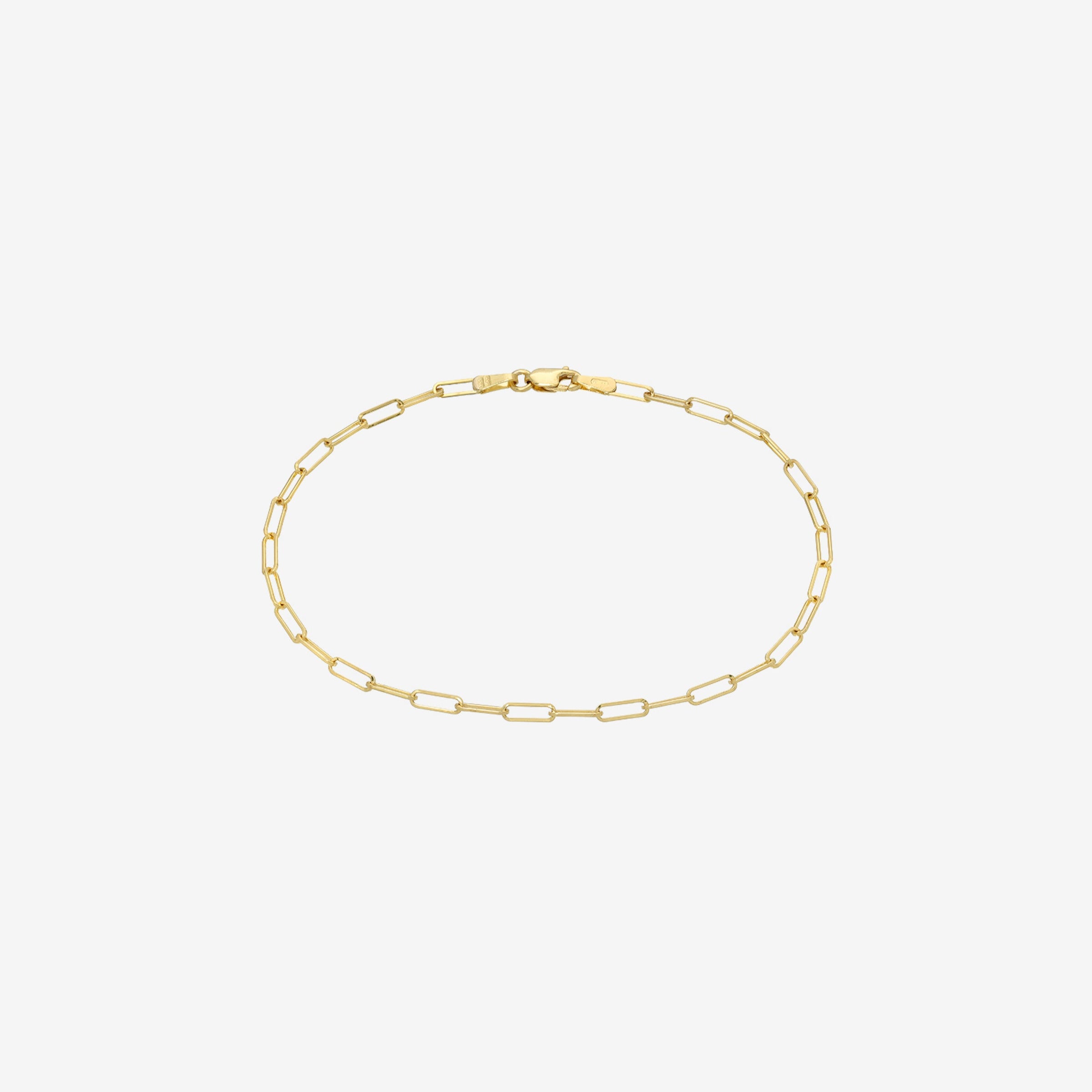 14K Gold Open Link Chain Bracelet, photo 1