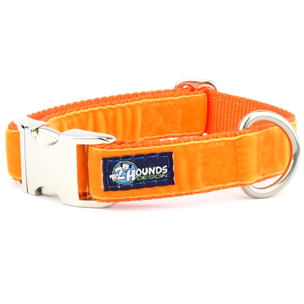Orange Velvet Essential Martingale Dog Collar, photo 1