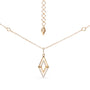 1/4 Ct. T.W. Diamond Double Triangle Geometric Pendant Necklace in 14K Yellow Gold, photo 1