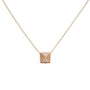 Collar con colgante de pirámide con acabado mate y diamantes de 1/4 ct. p.t. en oro amarillo de 14K, foto 1
