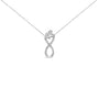 Collar con colgante con motivo de infinito con diamantes de 1/4 ct. p.t. en plata de ley, foto 1