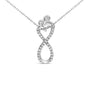 Collar con colgante con motivo de infinito con diamantes de 1/4 ct. p.t. en plata de ley, foto 2