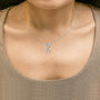 Collar con colgante con motivo de infinito con diamantes de 1/4 ct. p.t. en plata de ley, foto 3