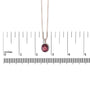 1/5 Ct. T.W. Diamond Pink Quartz Oval Pendant Necklace in 14K Rose Gold Vermeil, photo 5