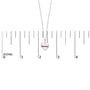 Lab-Created Pink Sapphire Bar Heart Pendant Necklace in Sterling Silver, photo 5