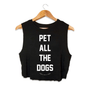 Pet All The Dogs Crop Tank in black