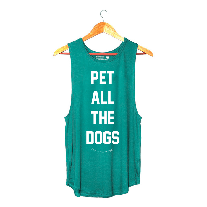 Pet All The Dogs Women's Sleeveless Tank in mermaid