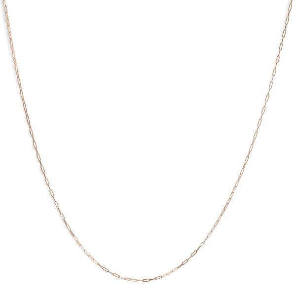 Collar de cadena de clip de 1.5mm en oro macizo de 14K, foto 1
