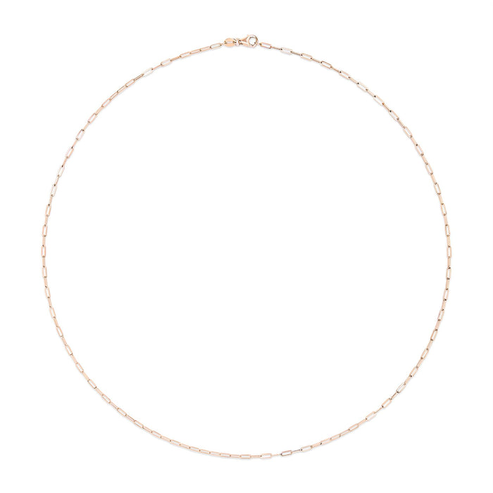 Collar de cadena de clip de 1.5mm en oro macizo de 14K, foto 9