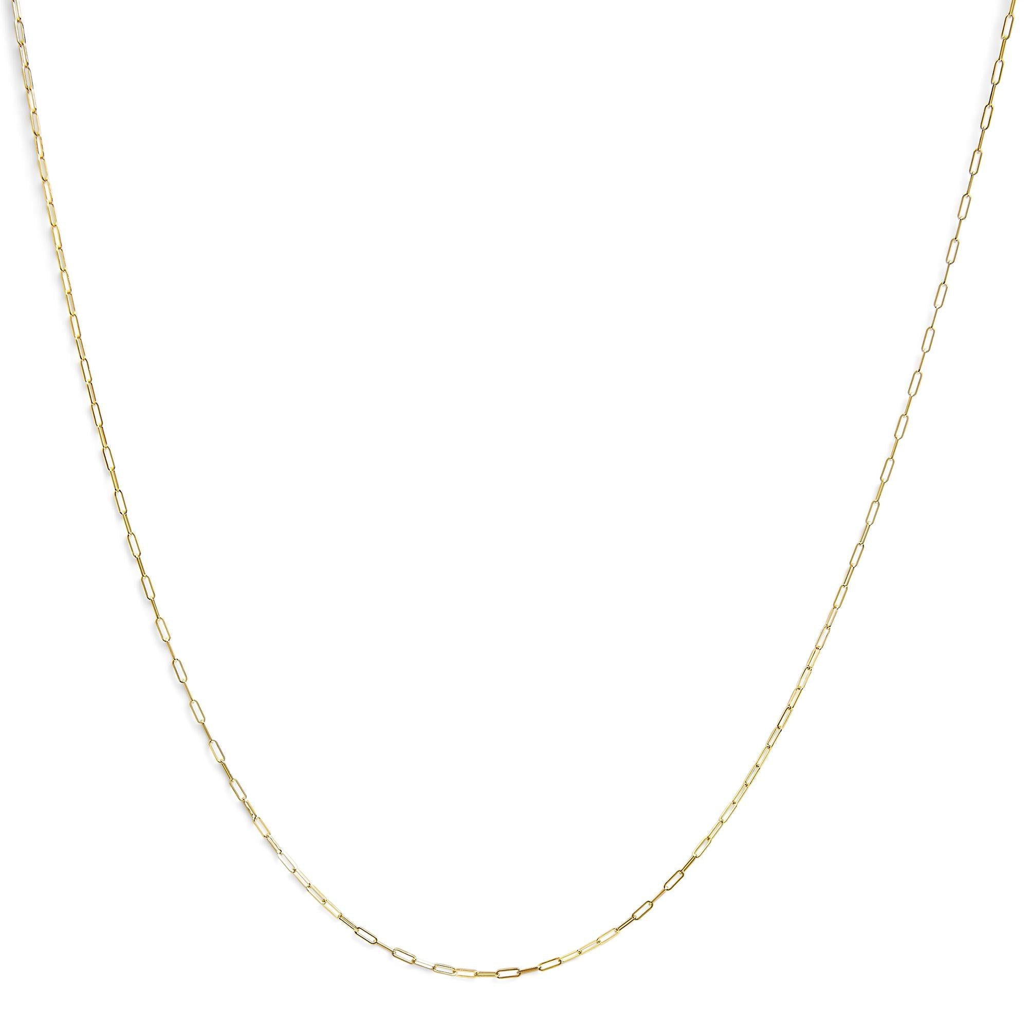 Collar de cadena de clip de 1.5mm en oro macizo de 14K, foto 3