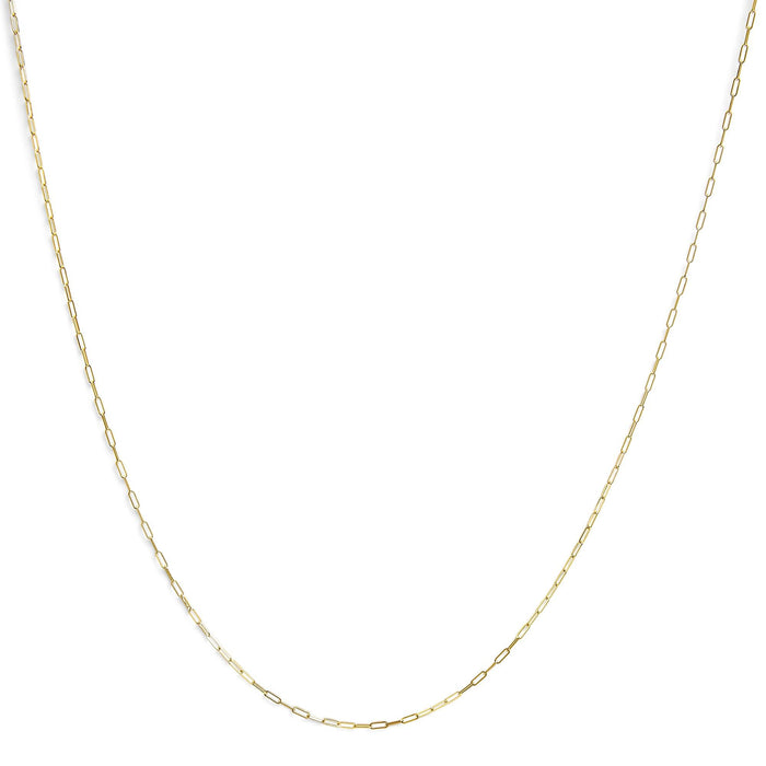 Collar de cadena de clip de 1.5mm en oro macizo de 14K, foto 3