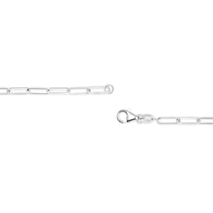 Collar de cadena paperclip de 2.5mm en oro macizo de 14K, foto 3