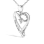 Diamond Accent I Love You Mom Heart Pendant Necklace in Sterling Silver, photo 4