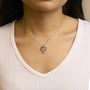 Diamond Accent I Love You Mom Heart Pendant Necklace in Sterling Silver, photo 3