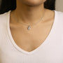 Collar con colgante de mamá con corazón y detalle de 7 diamantes en plata de ley, foto 3