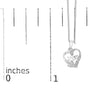 Collar con colgante de mamá con corazón y detalle de 7 diamantes en plata de ley, foto 5