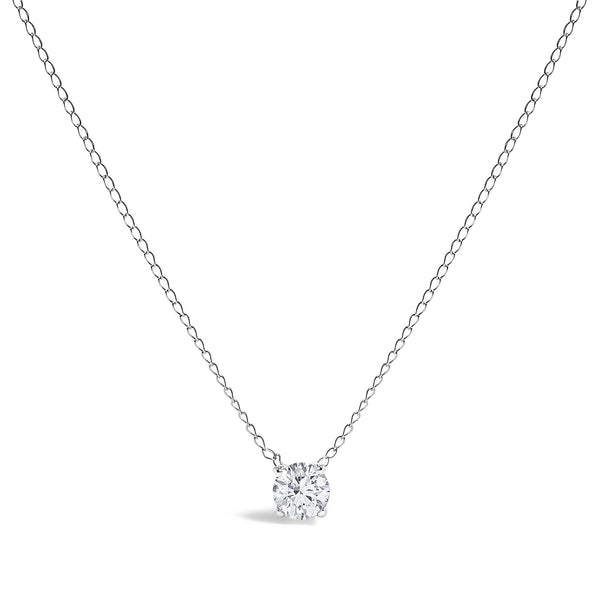 1/2 Ct. T.W. Floating Lab-Grown Diamond Solitaire Pendant Necklace in 14K Gold, photo 2