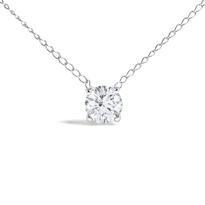 1/2 Ct. T.W. Floating Lab-Grown Diamond Solitaire Pendant Necklace in 14K Gold, photo 4