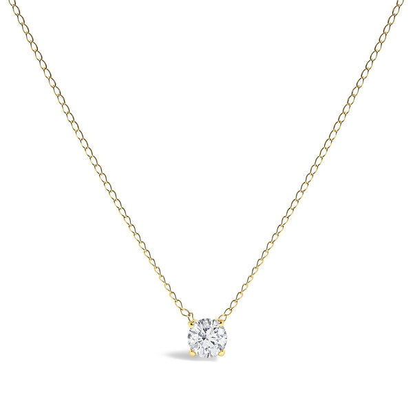 1/2 Ct. T.W. Floating Lab-Grown Diamond Solitaire Pendant Necklace in 14K Gold, photo 1