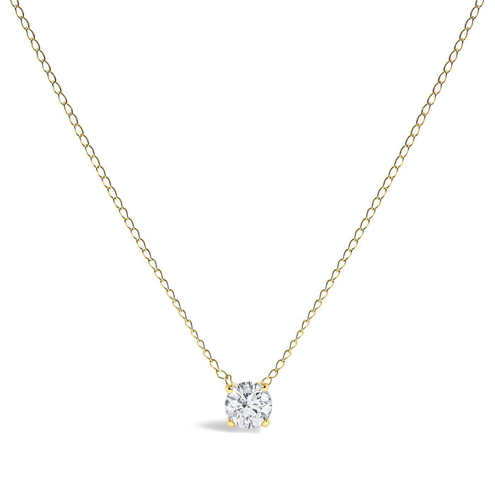 1/2 Ct. T.W. Floating Lab-Grown Diamond Solitaire Pendant Necklace in 14K Gold, photo 1