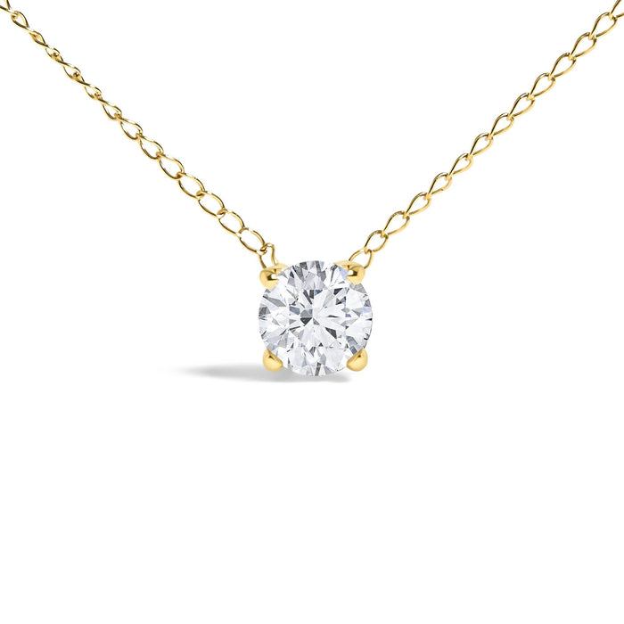 1/2 Ct. T.W. Floating Lab-Grown Diamond Solitaire Pendant Necklace in 14K Gold, photo 3