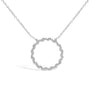 1/7 Ct. T.W. Lab-Grown Diamond Beaded Love Circle Pendant Necklace in Sterling Silver, photo 1