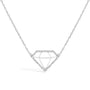 1/7 Ct. T.W. Lab-Grown Diamond Diamond-Shaped Pendant Necklace in Sterling Silver, photo 1