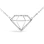 1/7 Ct. T.W. Lab-Grown Diamond Diamond-Shaped Pendant Necklace in Sterling Silver, photo 2