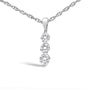 1/7 Ct. T.W. Lab-Grown Diamond Three Stone Diamond Pendant Necklace in Sterling Silver, photo 2