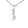 1/7 Ct. T.W. Lab-Grown Diamond Three Stone Diamond Pendant Necklace in Sterling Silver, photo 4