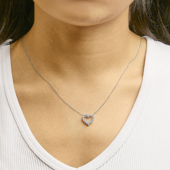 1/2 Ct. T.W. Lab-Grown Diamond Heart Shape Pendant Necklace in 14K Gold, photo 6