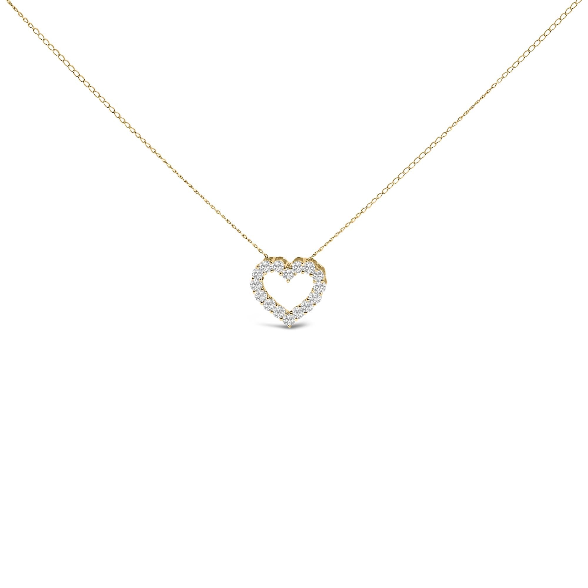 1/2 Ct. T.W. Lab-Grown Diamond Heart Shape Pendant Necklace in 14K Gold, photo 1
