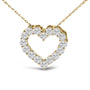 1/2 Ct. T.W. Lab-Grown Diamond Heart Shape Pendant Necklace in 14K Gold, photo 3