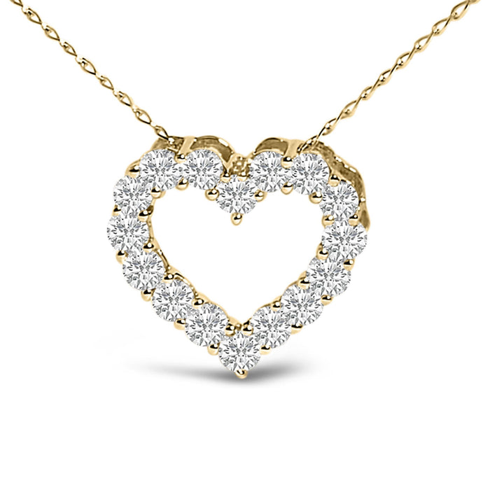 1/2 Ct. T.W. Lab-Grown Diamond Heart Shape Pendant Necklace in 14K Gold, photo 3