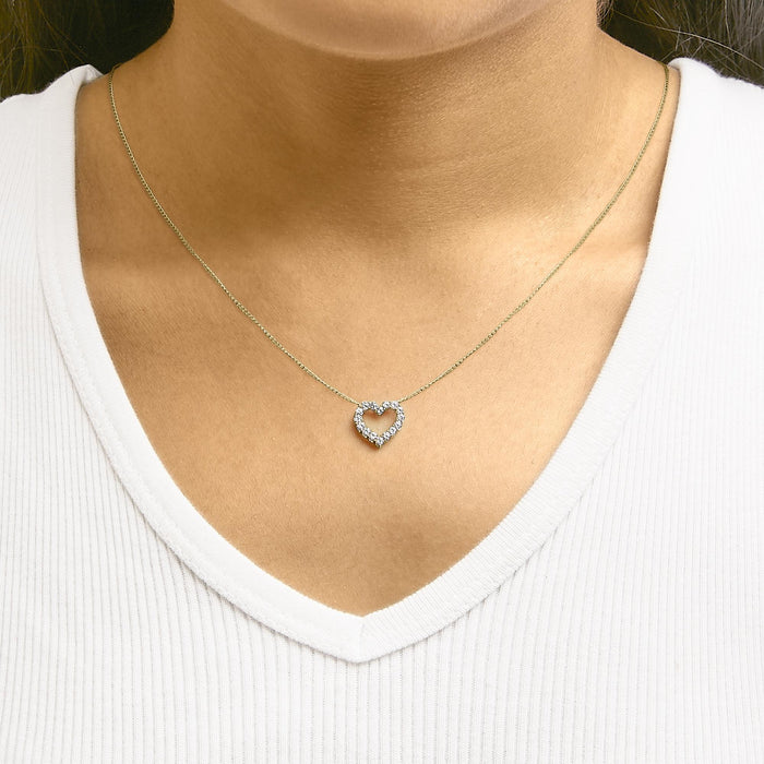 1/2 Ct. T.W. Lab-Grown Diamond Heart Shape Pendant Necklace in 14K Gold, photo 5
