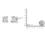 0.33 to 1 Ct. T.W. Rhodium-Plated Miracle-Set Princess-Cut Diamond Solitaire Stud Earrings in Sterling Silver, photo 13