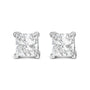 Princess-Cut Lab-Grown Diamond Solitaire Stud Earrings in 14K White Gold, photo 2