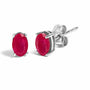 6x4mm Natural Oval Gemstone Solitaire Stud Earrings in Sterling Silver, photo 7