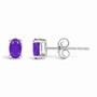 5x3mm Natural Oval Gemstone Solitaire Stud Earrings in Sterling Silver, photo 19