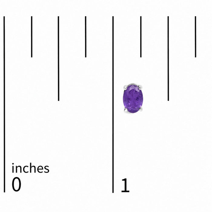 5x3mm Natural Oval Gemstone Solitaire Stud Earrings in Sterling Silver, photo 24