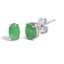 5x3mm Natural Oval Gemstone Solitaire Stud Earrings in Sterling Silver, photo 8